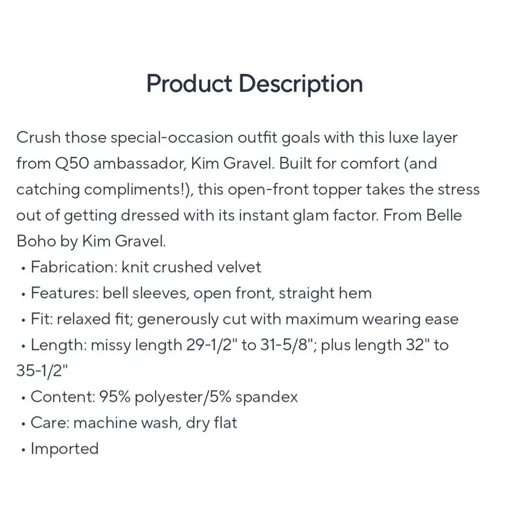 Belle Boho Kim Gravel Size Med Espresso Crushed Velvet Topper A666903 NWOT